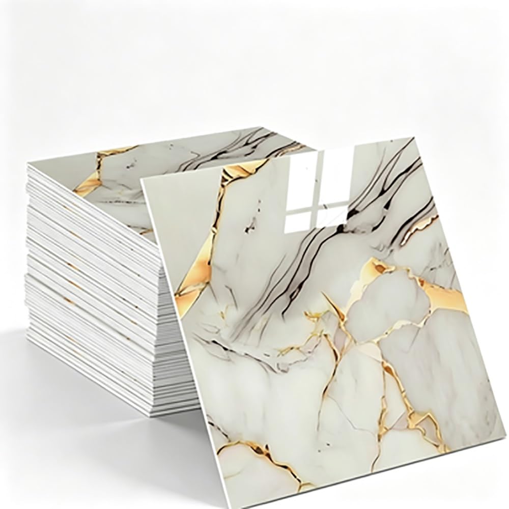 Marble Wall Panels Peel Stick Tiles Backsplash Sticker for Home