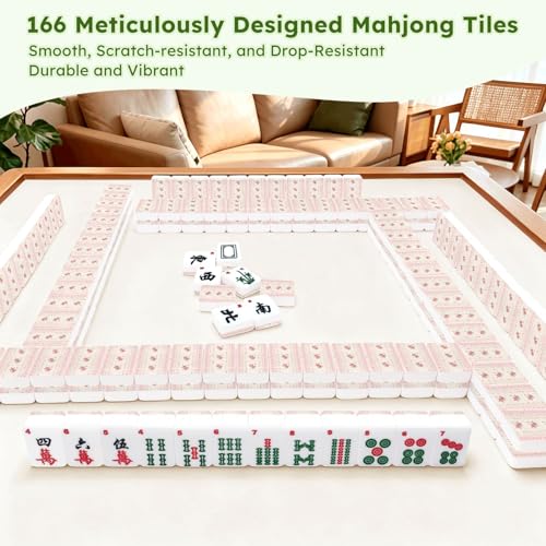 Set de American Mahjong 166 piezas con dados y bolsa miniatura 7