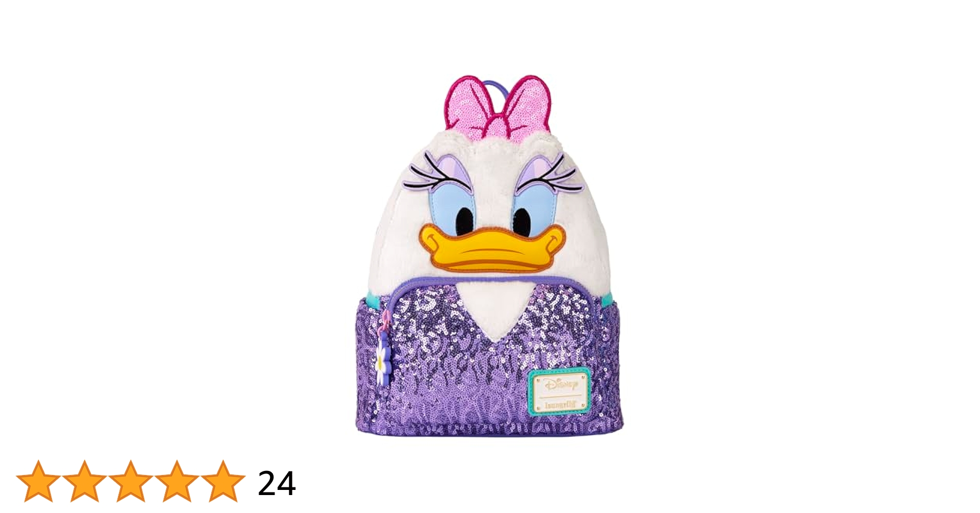 loungefly Disney デイジー スパンコール リュック Amazon.com: Loungefly Disney Daisy Duck Plush Mini Backpack
