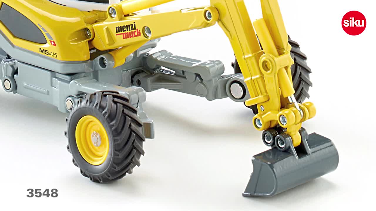 siku 3548, Menzi Muck Schreitbagger, 1:50, Metall/Kunststoff, Gelb, Verstellbares Fahrwerk – Bild 7