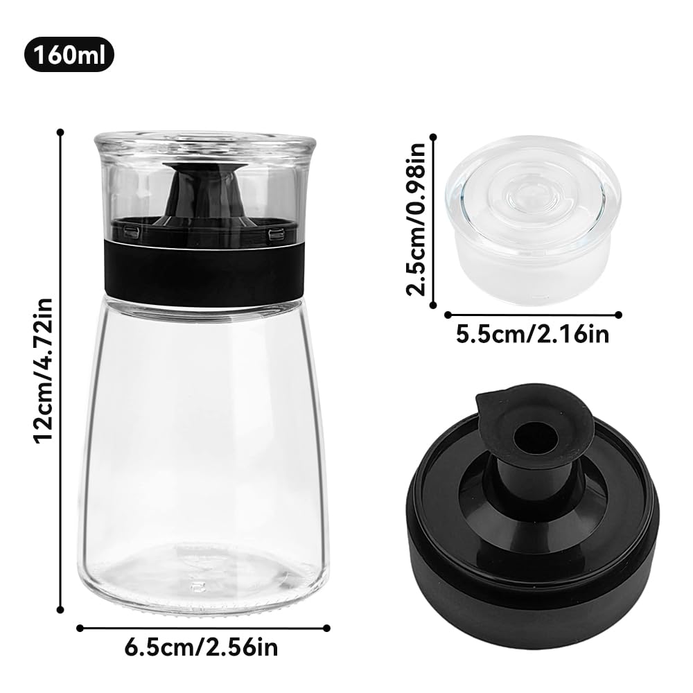 Lot de 155,9 g en verre anti-fuite pour huile et vinaigre pour cuisine, camping, voyage, barbecue