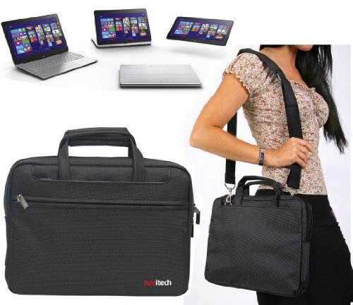 Navitech Sacoche de Transport Noire Compatible avec Sony Vaio Fit 11A Flip PC