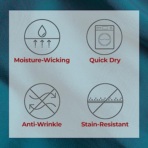 Image of Mellanni Split King Sheets Set - 5 PC Iconic Collection Bedding - Hotel Luxury, Extra Soft, Cooling Bed Sheets - Wrinkle, Fade, Stain Resistant (Split King, Teal)