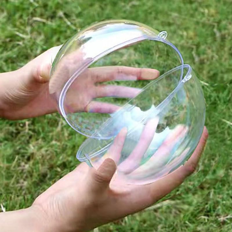 120MM 10PCS Extra Large Clear Baubles for Crafts Clear Plastic Ornaments Fillable Ornaments Balls DIY for Christmas,Holiday, Wedding,Party,Home Decor