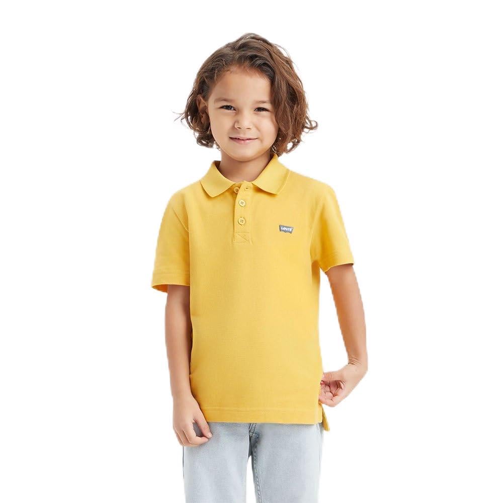 Levi's Lvb Back Neck Tape Polo 8ea893 Camisa, Amarillo yema, 3 años para Niños