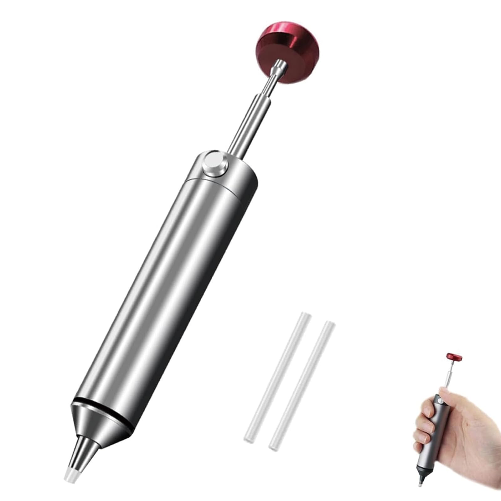 Solder Sucker, Desoldering Pump Remover with High Temperature Resistant Silicone Nozzle