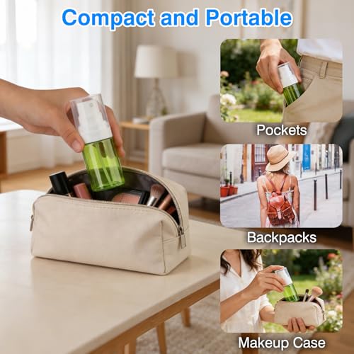 Travel Spray Bottles 2 Pack 1.35oz Small Fine Mist Spray Bottles, Portable Refillable Plastic Travel Bottle Set for Toners, Perfume, Rose Water - Image 7