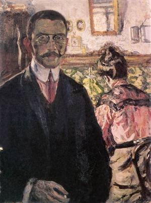 Peinture à l'huile Self Portrait 1905 Izsak Perlmutter grand tableau pour décorer vos grands murs