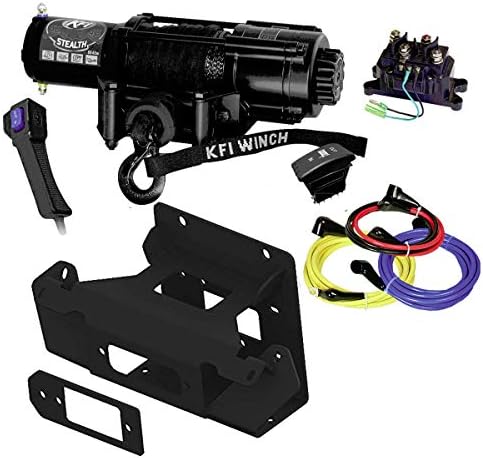 KFI Combo Kit - SE45w-R2 4500lbs Wide Stealth Winch, 101520 Mount Bracket, Wiring, Switches, Remote - compatible with Can-Am Maverick X3 & X3 Max