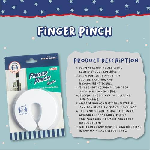 Image of Finger Pinch Guard,Will Prevent The Door from Being Closed to Avoid Baby's Finger, Being Hunted Door Locked and The Sleeping Child woken up by The Suddenly Sound of The Closed Door.