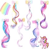🦄【Variedad de estilos】 Recibirás 6 piezas de pelucas de lazo, el tamaño del lazo es de 7,5 cm, la longitud de la peluca es de 30 cm cuando está enrollada, hay muchas cantidades y estilos diferentes, puedes mezclar y combinar en voluntad de satisfacer tus necesidades de moda, es una gran alternativa al tinte para el cabello.