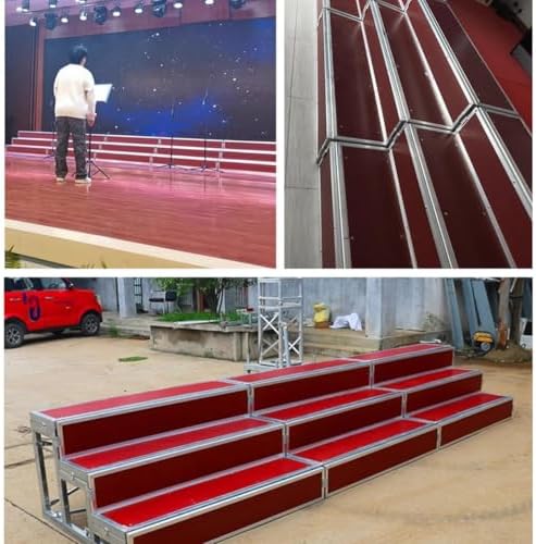 2-Tier Choral Risers, Commercial Grade Choir Stairs & Podium Platform for Music Festivals, Graduation & Performance Stages - Durable Standing Steps for Choirs & Events