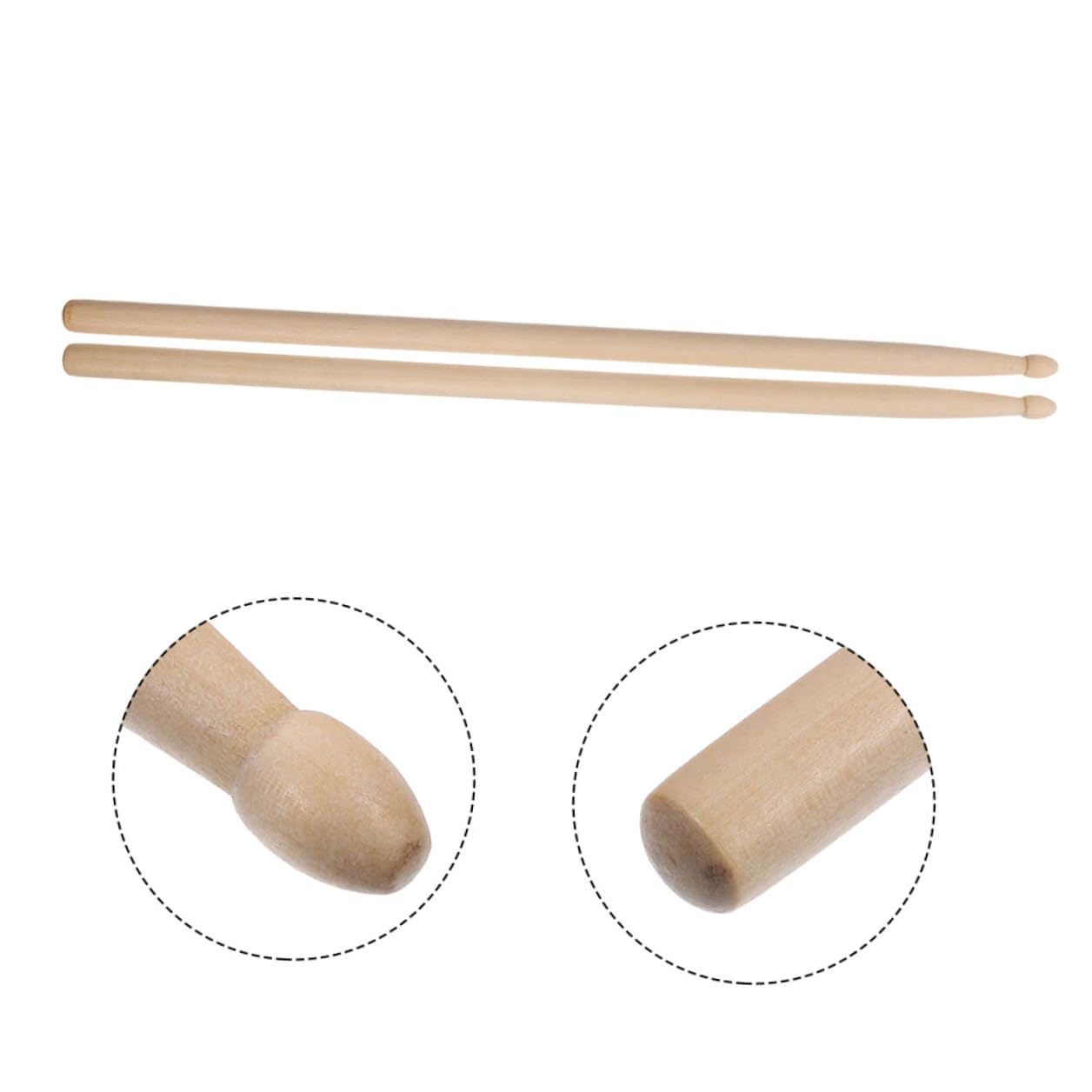 Bâtons de Percussion 5a en Bois, 12 Paires, Beige