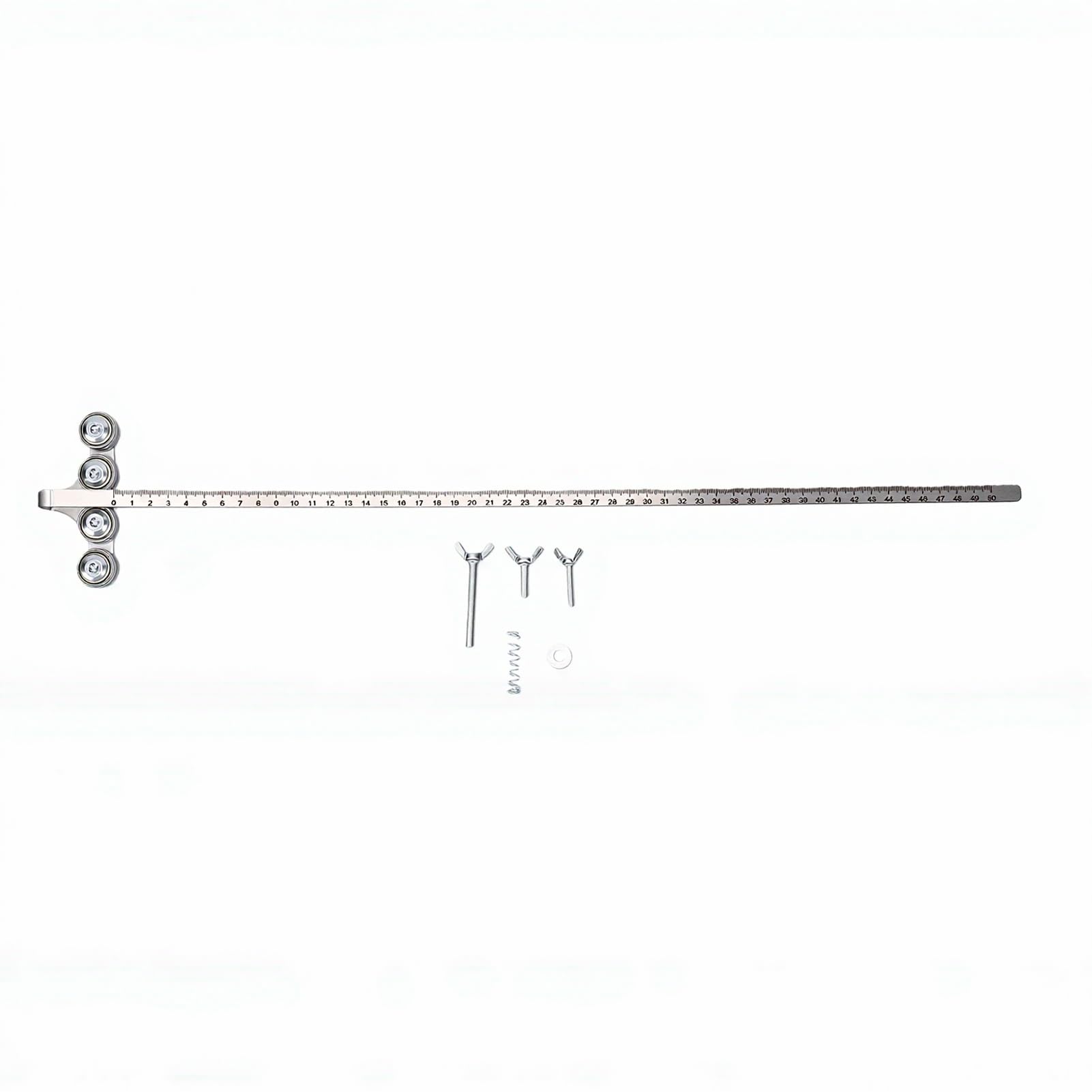 Denash Carril Guía de Sierras Circulares de Acero Inoxidable y Pinza de Posicionamiento para Cortes de Precisión de Carpintería de 21,65 Pulgadas