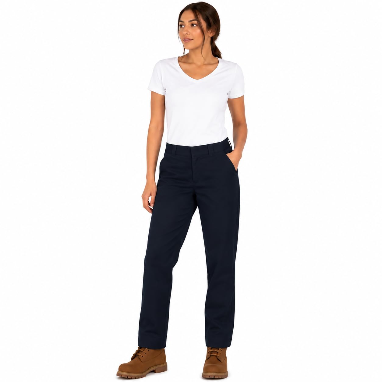 Dickies Women's Dark Navy Flex Original Fit Work Pants, 10