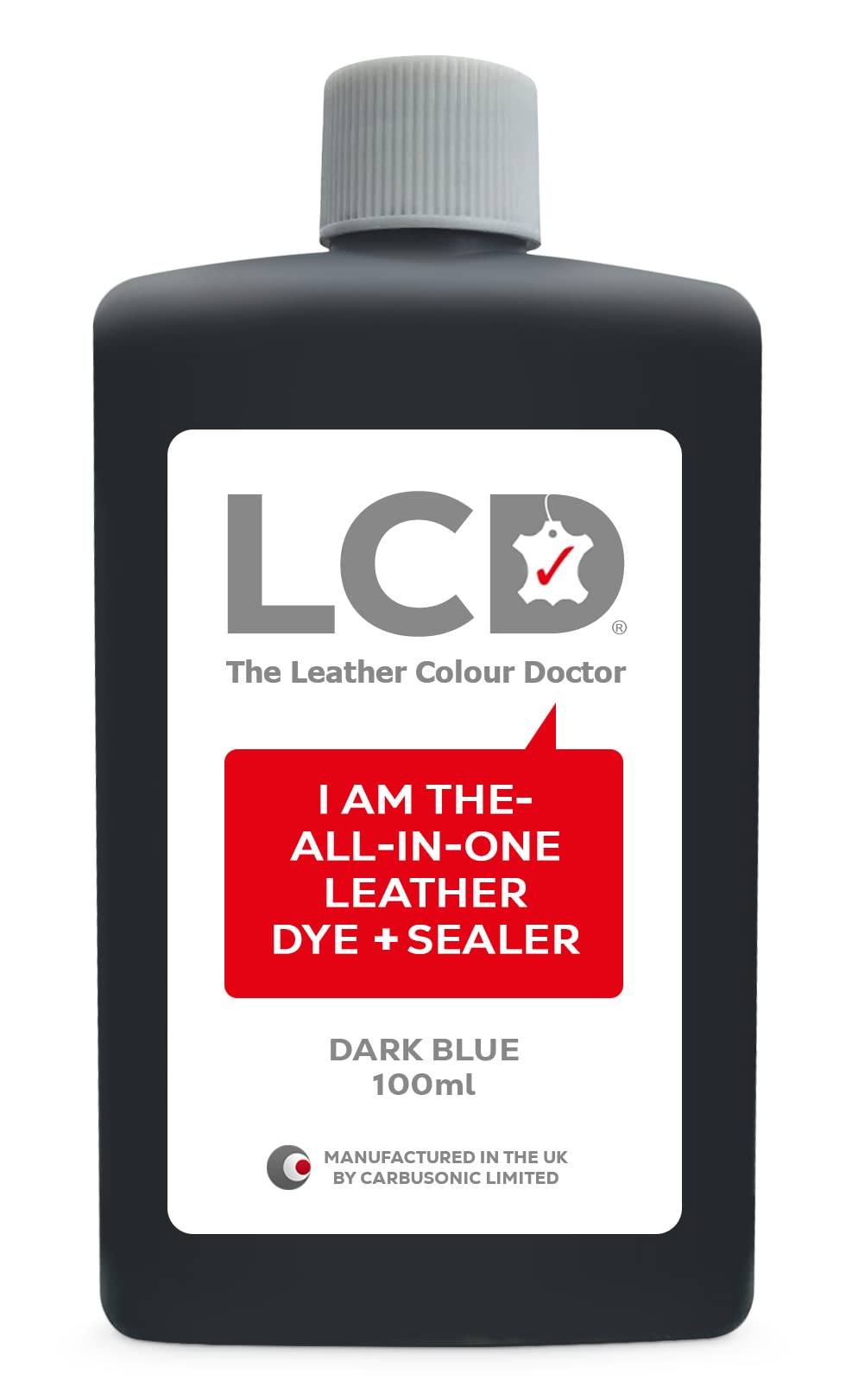 Black Leather Dye & Sealer 100ml – Repairs Scuffs, Fading & Colour Loss on Car Seats, Shoes, Jackets, Sofas & Handbags – Permanent Waterproof Leather Paint