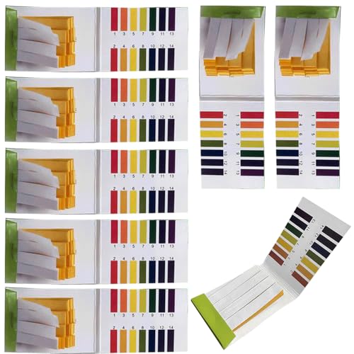 640 tiras rápidas precisas PH prueba tiras papel; Kit de prueba de suelo de agua; Rango completo 1-14 tiras de prueba del pH para el agua, la saliva, la orina, el papel del pH del suelo