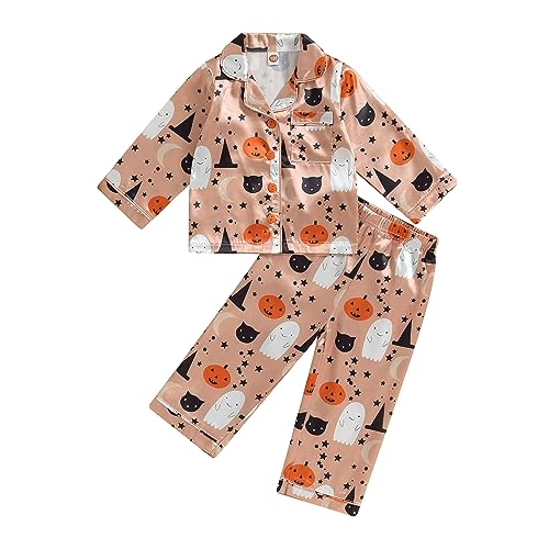MAINESAKA Baby Girl Short Sleeve Button Down Tops And Shorts Snug Fit Pajamas Set 2 Piece Silk Satin Pjs Summer Sleepwear
