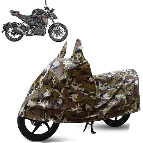 Image of Sulfar Bike Cover for Hero MotoCorp Xtreme 250R (Sports Faired) | Waterproof, Dustproof & UV Protected | All Weather Two Wheeler Cover (Army Green) New 2026 Variants