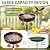 3" Deep Metal Bird Bath for Outside, Removable 12" Dia Vintage Bird Baths Bowl for Outdoors with Stable 5-Prong Stake, 37" H Freestanding Birdbath for Garden Patio Yard Lawn (Brush Bronze)
