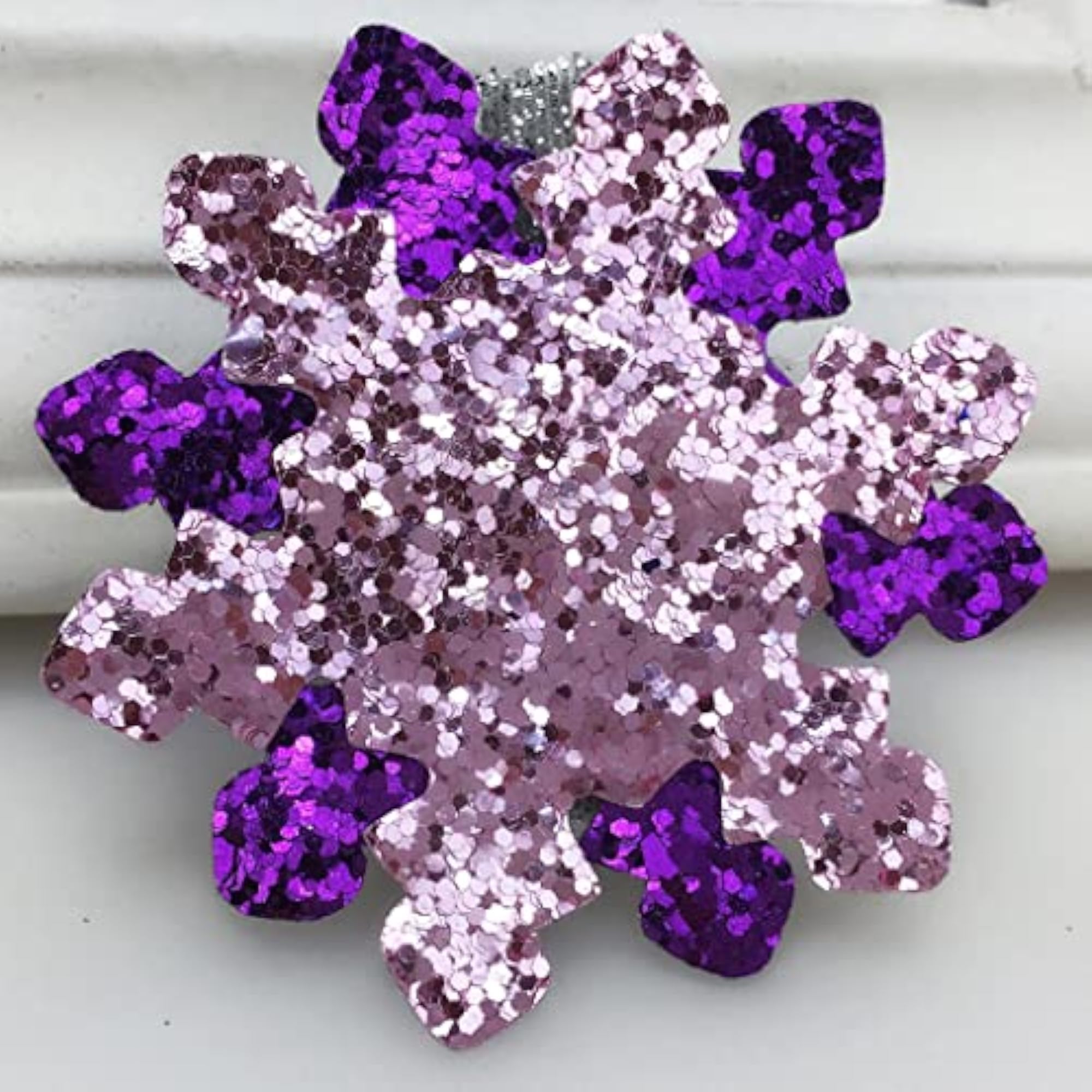 Kids' Purple Sequins Snowflake Hair Clip Barrettes