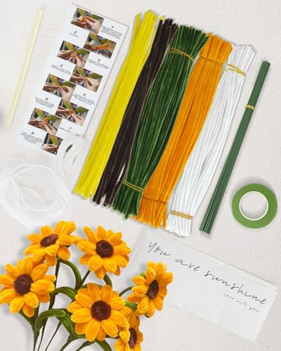 Limpiapipas para manualidades: crea ramos de girasol con este kit de 210 piezas