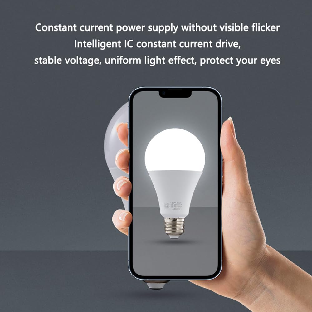 Paquete de 10 Bombillas LED de Aluminio E27, Bombilla LED Blanca cálida E27 de 18 W de Alto Brillo 3000 K, sin Parpadeo, no Regulable, Bombilla de Ahorro de energía de 1800 LM para iluminación