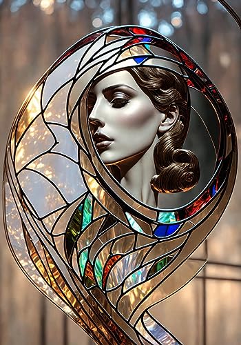 Affiches sur toile pour mur vide SERENDIPITP portrait femme format vertical 58x90cm