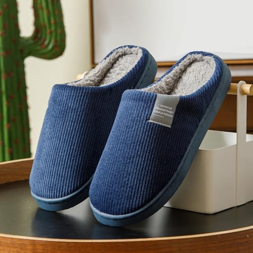 House Slippers for Women Warm Plush Non Slip Quiet Slippers Cozy Bedroom Shoes Solid Color Couples Winter House Shoes2