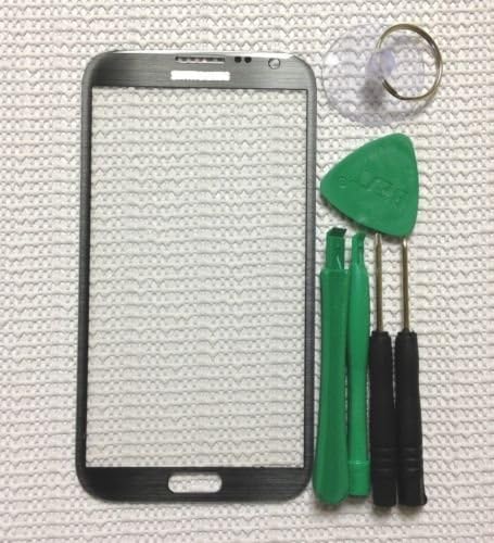 Replacement for samsung galaxy note II 2 front glass n7100 Dark gray outer screen touch glass lens