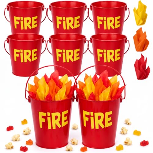 meekoo 6 Pcs Firefighter Party Birthday Decorations Firetruck Party Favors