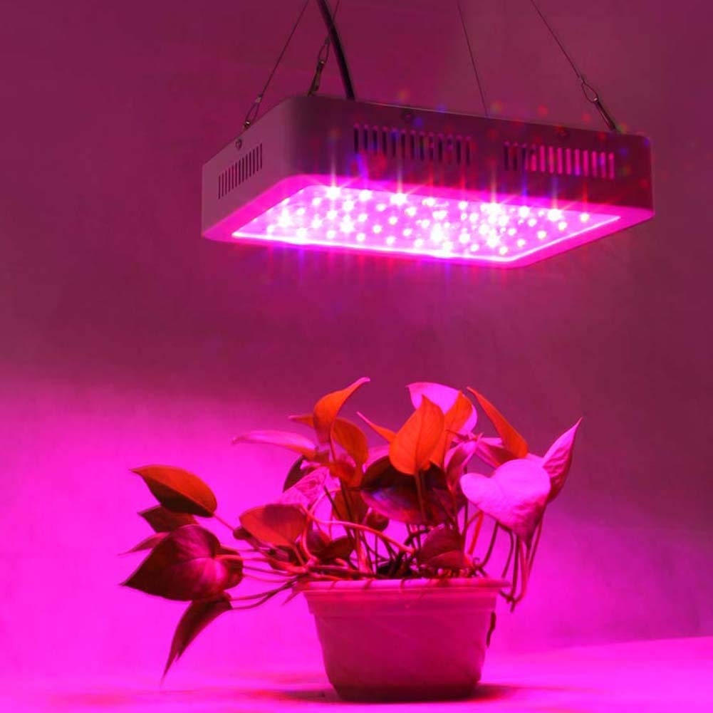 Lampara de cultivo led 600W, Panel de cultivo ajustable de espectro completo para plantas de interior, Lámpara de cultivo de chips dobles para plantas de interior Veg y Flower (60Pcs LED)