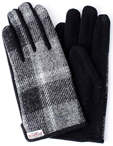 【ハリスツイード】 HARRIS TWEED メンズ スマホ対応 手袋 ニット ジャージー AY-19AA0486 (チャコールグレー)