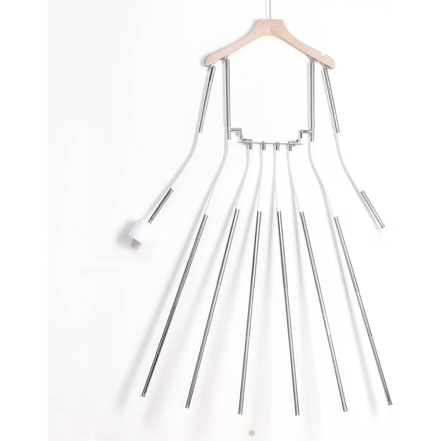 oiakus Invisible Mannequin Hanger Rod, Metal Dress Clothing Display Hangers, Telescopic Dress Form, with Rotatable Hook, Adjustable Arm, Garment Length, for Photography, Studio Shooting