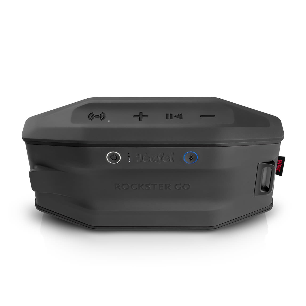 Teufel ROCKSTER GO 2 Enceinte Bluetooth Portable pour l'extérieur, étanche IP67 avec Longue autonomie (28 h), Streaming sans-Fil, Carte Son USB - Noir