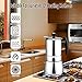 AMFOCUS Stovetop Espresso Coffee Maker - Stainless Steel Moka Pot 6 Cups Espresso Pot 300ml/10oz/6 Cup (1 Cup=50ml)