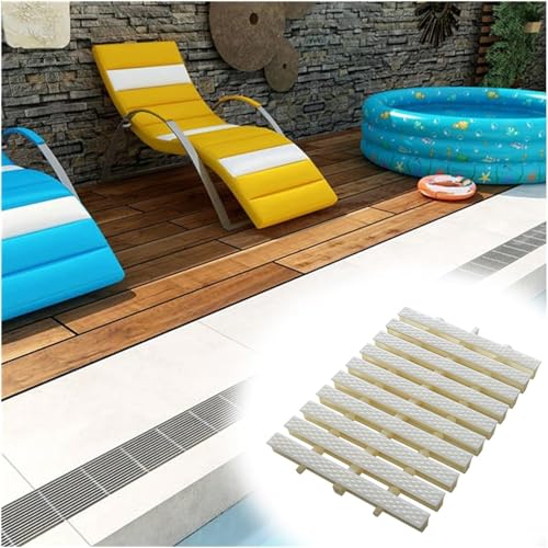 EdfYHSL Griglia Piscina a sfioro Fossato di drenaggio della griglia della piscina, coperture della griglia in plastica ABS, griglia di scarico attività del lavandino di giunzione Griglie per piscine(W