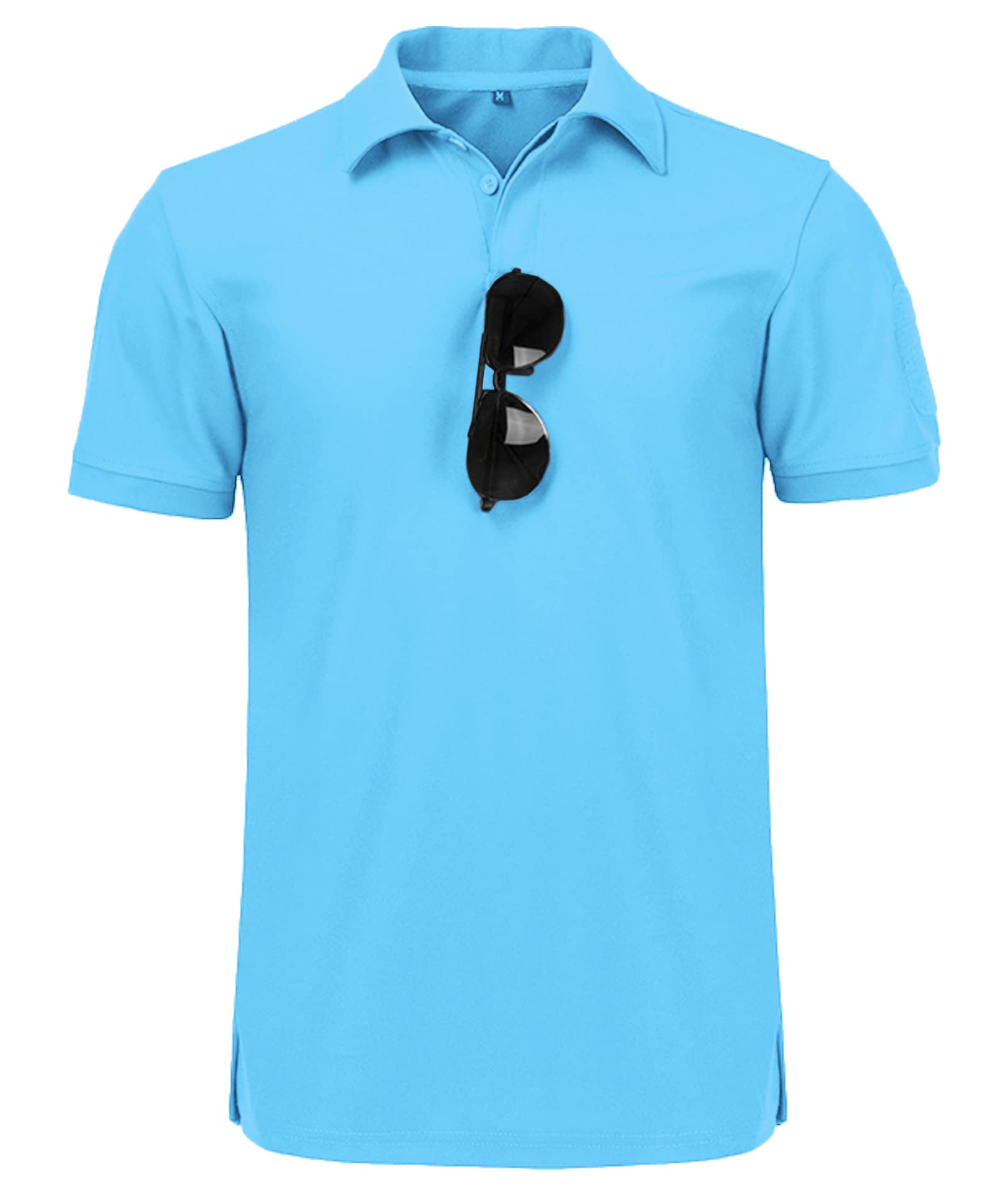 JACKETOWN Polo Shirt Uomo Manica Corta Asciugatura Rapida Traspirante Tennis Polo Shirt Camicie Polo Estate per Uomo Button Front T-Shirts Sport Shirt Basic Regular Fit Golf Polo Shirt