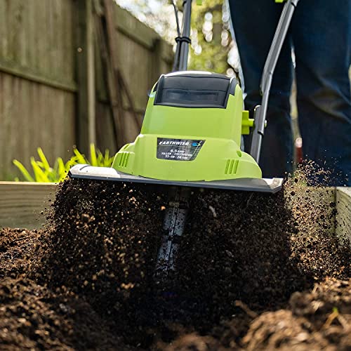 Image of Earthwise Power Tools by ALM TC70065EW 6.5-Amp 11-Inch Corded Electric Garden Tiller Cultivator, Green