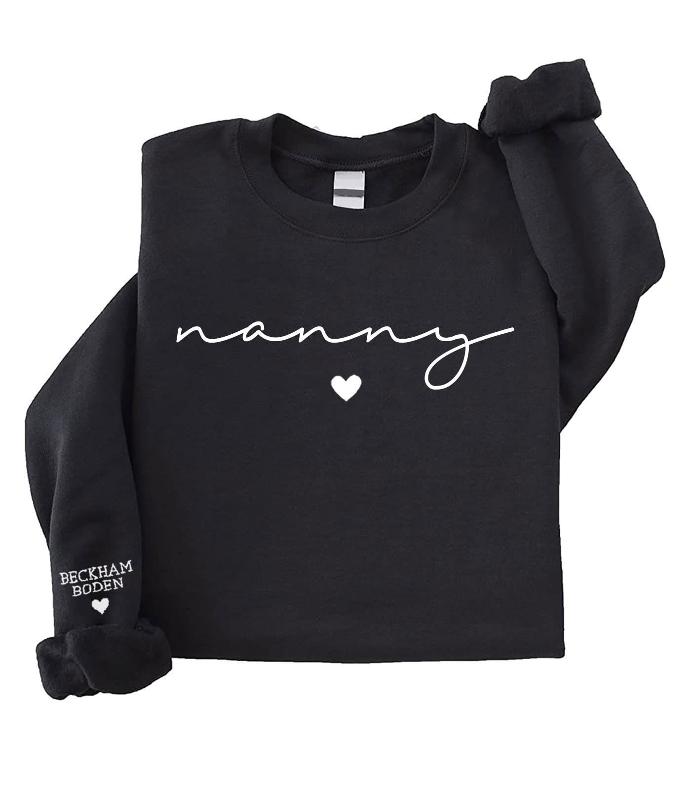 NAZENTI Personalized Mama Embroidered Crewneck Sweatshirt, Mama Sweatshirt, Mom Sweatshirt, Mother's Day, New Mom Gifts