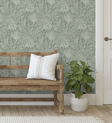 Papier peint vinyle jungle tropicale lessivable pour salle de bain et cuisine - 2