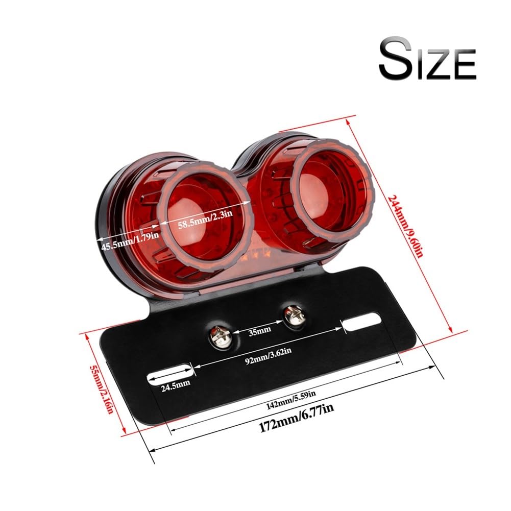 Fanale Posteriore Accessori Moto Universali Lampada Di Segnalazione Freno 12V Fanale Posteriore Luce Targa Indicatori Di Direzione