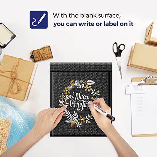 Image of Fuxury Black Bubble Mailers 8.5x12 inch 40 Pack Padded Envelopes #2 Opaque Bubble Mailer Usable Size 8.5x11 inch Thick Padded Mailers for Small Business Mailing Books Clothes Makeup Supplies