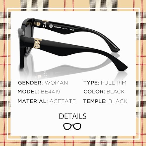 BURBERRY BE4419 Square Shape Acetate Sunglasses with eSHADES Luxury Eyewear Kit Bundle2