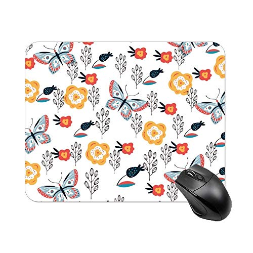 Preisvergleich Produktbild Mauspad Blumenmustergrafiken Natürliche Sammlung Mousepad für Laptop, Desktop-Computer Büromaterial Mausmatte