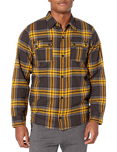 Volcom Men's Sherpa Flannel Snow Jacket, Vintage Black, Medium