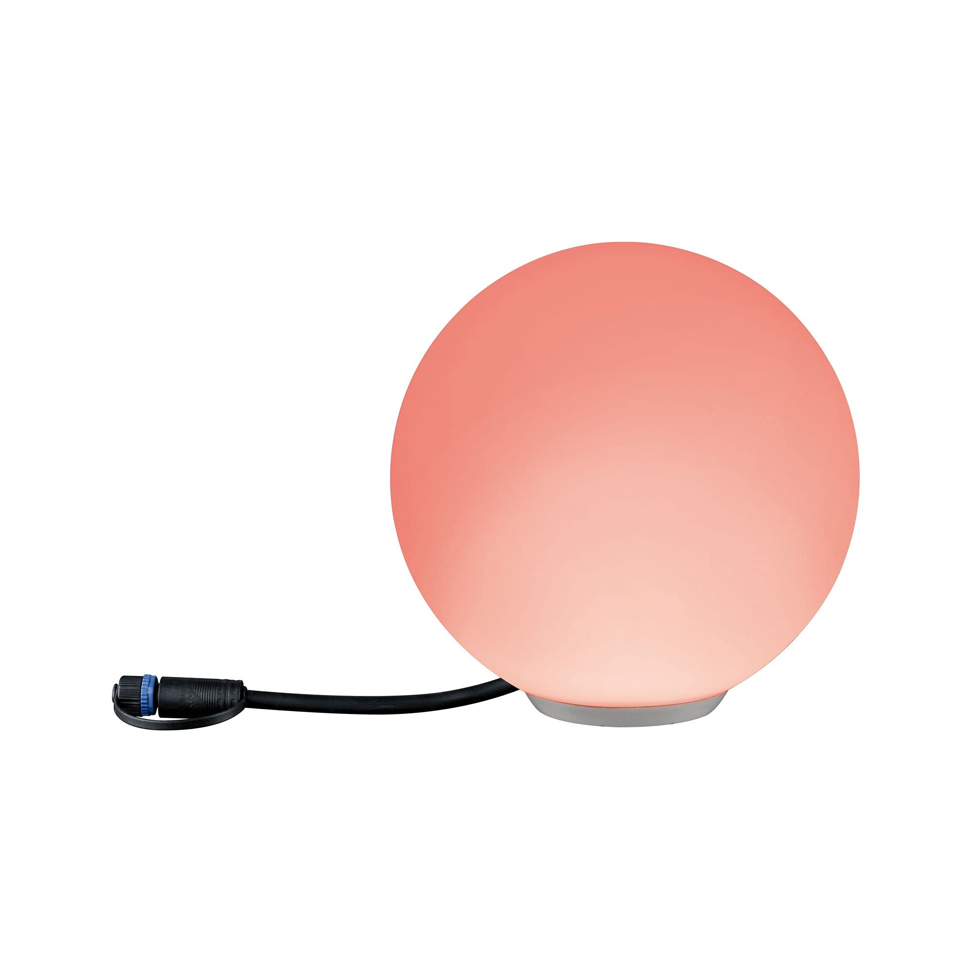 Paulmann 94269 Plug & Shine LED apparecchio per esterni ZigBee Globe RGBW incl. 1 oggetto luminoso dimmerabile da 2,8 Watt IP67 bianco illuminazione da giardino plastica bianco caldo 3000 K