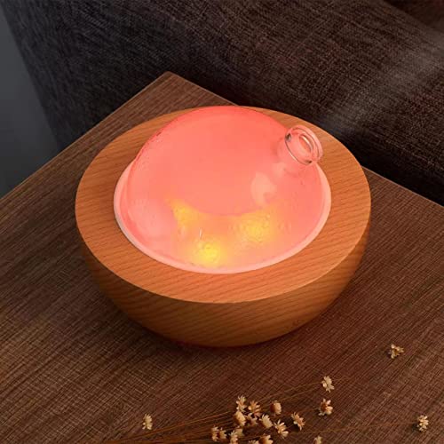 Kakoda LFBL01A Glass Essential Oil Diffuser,Real Wood Base,The 2024 Upgrade Aromatherapy Diffuser,Aroma Diffuse Humidifier,Led Light In 7 Colors,Suitable thumb #5