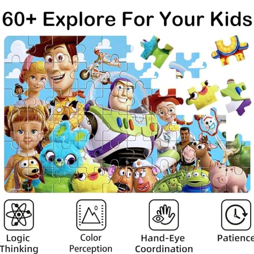 Generic NP Neilden Puzzles For Kids Ages 4-6 Children Puzzles Preschool 60 Piece Puzzle In Metal Box thumb #2