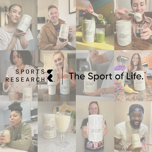 Sports Research® Collagen Peptides - Hydrolyzed Type 1 & 3 Collagen Powder Protein Supplement for Healthy Skin, Nails, & Joints - Easy Mixing Vital Nutrients & Proteins, Collagen for Women & Men — view 8